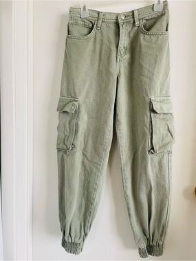 Vibrant Olive Cargo Joggers